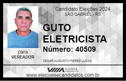 Candidato GUTO ELETRICISTA 2024 - SÃO GABRIEL - Eleições