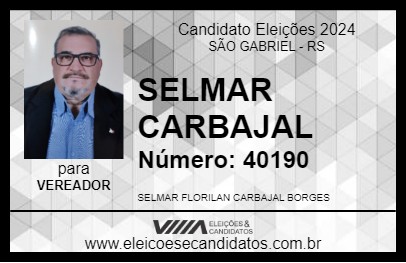 Candidato SELMAR CARBAJAL 2024 - SÃO GABRIEL - Eleições