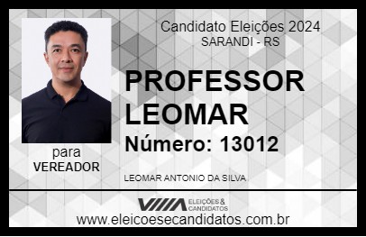 Candidato PROFESSOR LEOMAR 2024 - SARANDI - Eleições