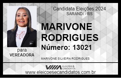 Candidato MARIVONE RODRIGUES 2024 - SARANDI - Eleições