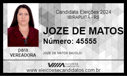 Candidato JOZE DE MATOS 2024 - IBIRAPUITÃ - Eleições