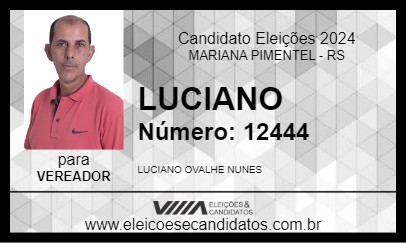 Candidato LUCIANO 2024 - MARIANA PIMENTEL - Eleições