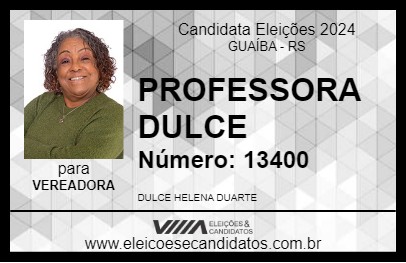 Candidato PROFESSORA DULCE 2024 - GUAÍBA - Eleições