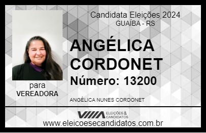 Candidato ANGÉLICA CORDONET 2024 - GUAÍBA - Eleições