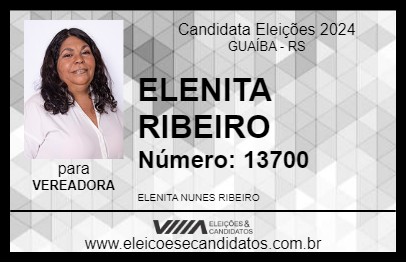 Candidato ELENITA RIBEIRO 2024 - GUAÍBA - Eleições