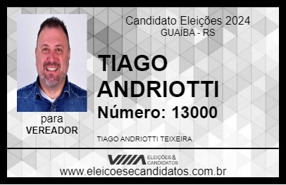 Candidato TIAGO ANDRIOTTI 2024 - GUAÍBA - Eleições