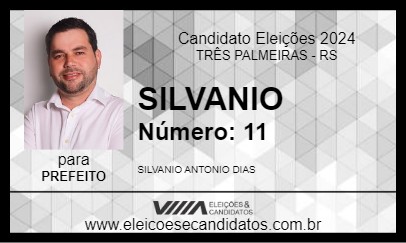 Candidato SILVANIO 2024 - TRÊS PALMEIRAS - Eleições