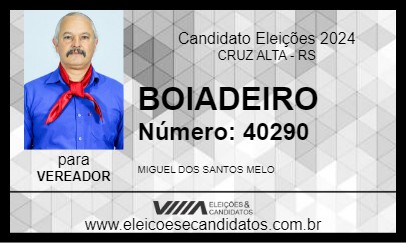 Candidato BOIADEIRO 2024 - CRUZ ALTA - Eleições