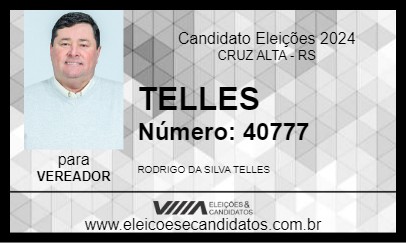 Candidato TELLES 2024 - CRUZ ALTA - Eleições