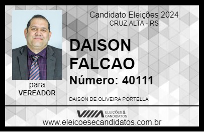 Candidato DAISON FALCAO 2024 - CRUZ ALTA - Eleições