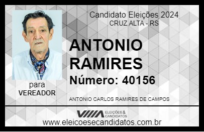 Candidato ANTONIO RAMIRES 2024 - CRUZ ALTA - Eleições