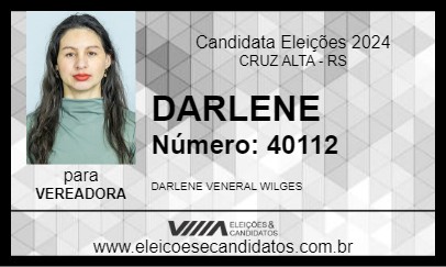 Candidato DARLENE 2024 - CRUZ ALTA - Eleições