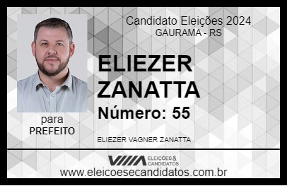 Candidato ELIEZER ZANATTA 2024 - GAURAMA - Eleições