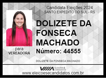 Candidato DOLIZETE DA FONSECA MACHADO 2024 - SANTO EXPEDITO DO SUL - Eleições