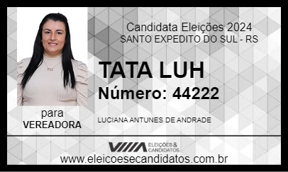 Candidato TATA LUH 2024 - SANTO EXPEDITO DO SUL - Eleições