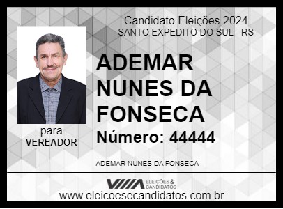 Candidato ADEMAR NUNES DA FONSECA 2024 - SANTO EXPEDITO DO SUL - Eleições