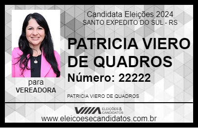 Candidato PATRICIA VIERO DE QUADROS 2024 - SANTO EXPEDITO DO SUL - Eleições