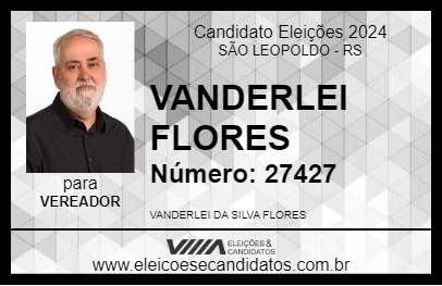 Candidato VANDERLEI FLORES 2024 - SÃO LEOPOLDO - Eleições