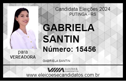 Candidato GABRIELA SANTIN 2024 - PUTINGA - Eleições