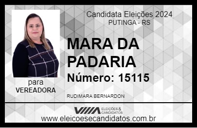 Candidato MARA DA PADARIA 2024 - PUTINGA - Eleições