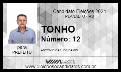 Candidato TONHO 2024 - PLANALTO - Eleições