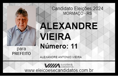 Candidato ALEXANDRE VIEIRA 2024 - MORMAÇO - Eleições