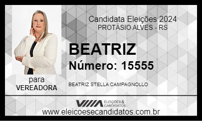 Candidato BEATRIZ 2024 - PROTÁSIO ALVES - Eleições