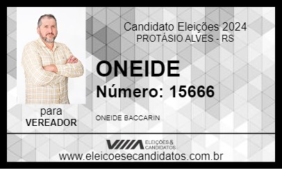 Candidato ONEIDE 2024 - PROTÁSIO ALVES - Eleições