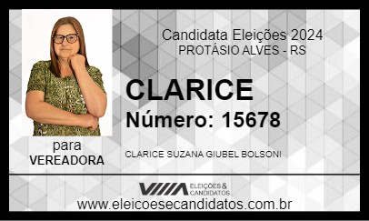 Candidato CLARICE 2024 - PROTÁSIO ALVES - Eleições