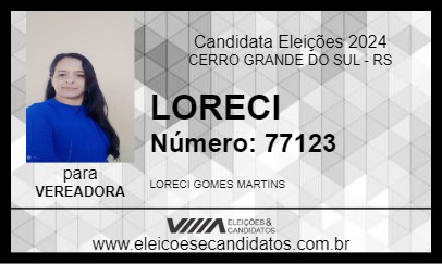 Candidato LORECI 2024 - CERRO GRANDE DO SUL - Eleições