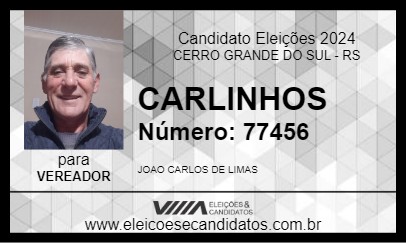 Candidato CARLINHOS 2024 - CERRO GRANDE DO SUL - Eleições