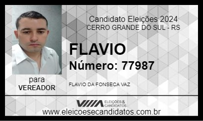 Candidato FLAVIO 2024 - CERRO GRANDE DO SUL - Eleições