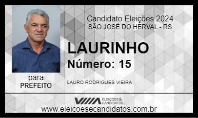 Candidato LAURINHO 2024 - SÃO JOSÉ DO HERVAL - Eleições