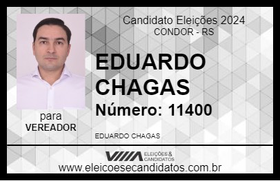 Candidato EDUARDO CHAGAS 2024 - CONDOR - Eleições