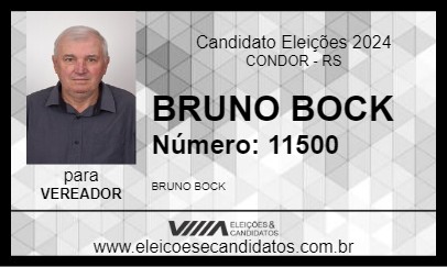 Candidato BRUNO BOCK 2024 - CONDOR - Eleições