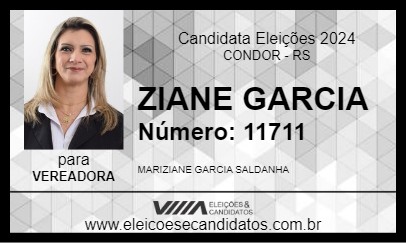 Candidato ZIANE GARCIA 2024 - CONDOR - Eleições