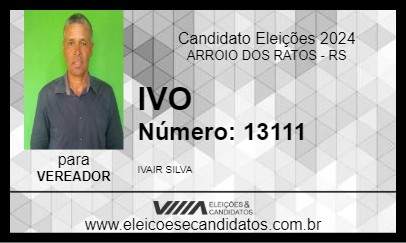 Candidato IVO 2024 - ARROIO DOS RATOS - Eleições