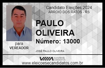 Candidato PAULO OLIVEIRA 2024 - ARROIO DOS RATOS - Eleições