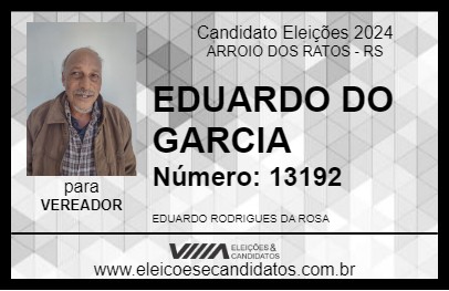 Candidato EDUARDO DO GARCIA 2024 - ARROIO DOS RATOS - Eleições