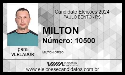 Candidato MILTON 2024 - PAULO BENTO - Eleições