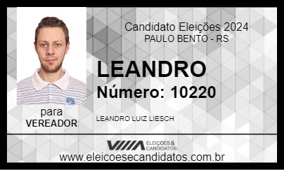 Candidato LEANDRO 2024 - PAULO BENTO - Eleições