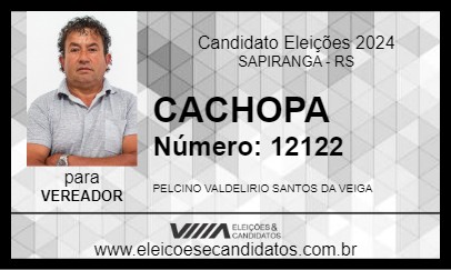 Candidato CACHOPA 2024 - SAPIRANGA - Eleições