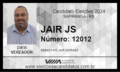 Candidato JAIR JS 2024 - SAPIRANGA - Eleições