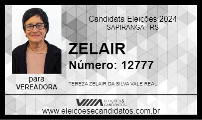 Candidato ZELAIR 2024 - SAPIRANGA - Eleições