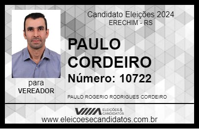 Candidato PAULO CORDEIRO 2024 - ERECHIM - Eleições