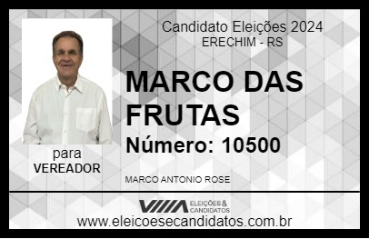 Candidato MARCO DAS FRUTAS 2024 - ERECHIM - Eleições