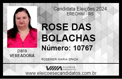 Candidato ROSE DAS BOLACHAS 2024 - ERECHIM - Eleições