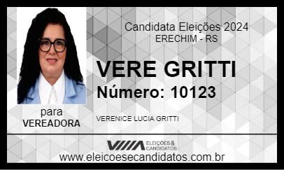 Candidato VERE GRITTI 2024 - ERECHIM - Eleições