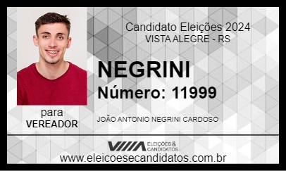 Candidato NEGRINI 2024 - VISTA ALEGRE - Eleições