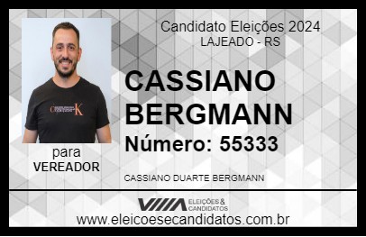 Candidato CASSIANO BERGMANN 2024 - LAJEADO - Eleições